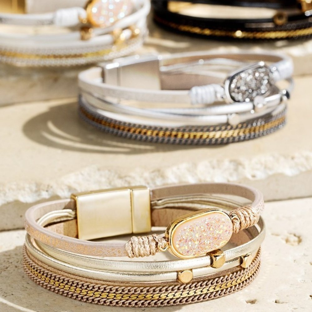 Dazzling Drusy Stone Bracelet